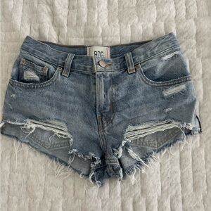 BDG Light Blue Distressed Jean Shorts